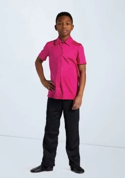 Weissman Boys Collared Shirt 11 Weissman Boys Collared Shirt -Dance Clothing Store 12501 lipstick 11456 black 4211 58998.1678887463