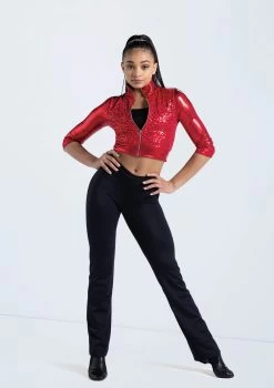 Weissman Cropped Sequin Jacket 13 Weissman Cropped Sequin Jacket -Dance Clothing Store 14236 red 797 53446.1698816780