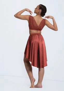 Weissman Draped Mesh Bra Top