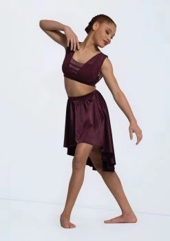 Weissman Draped Mesh Bra Top 11 Weissman Draped Mesh Bra Top -Dance Clothing Store 14297 raisin 2983 13784.1698713199