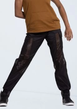 Weissman Sheer Inset Cargo Pants -Dance Clothing Store 14327 black 3242 72698.1678889185