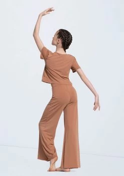 Weissman Wide Leg Matte Jersey Pants -Dance Clothing Store 14433 warm sand MJ12612 warm sand 2804 20505.1678891065