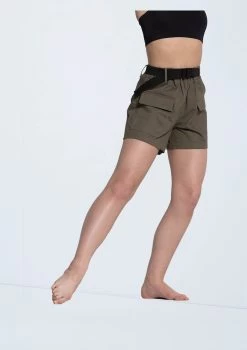Weissman Belted Twill Cargo Shorts -Dance Clothing Store 14434 armygreen 9101 16032.1698713337