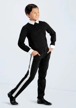 Weissman Boys Satin Collar Shirt 9 Weissman Boys Satin Collar Shirt -Dance Clothing Store AH12617 white 0499 96911.1698840275