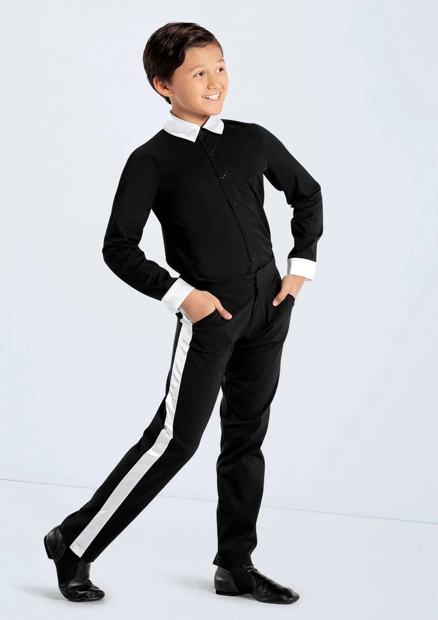 Weissman Boys Satin Collar Shirt 6 Weissman Boys Satin Collar Shirt - Image 4