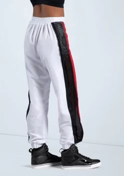 Weissman Sporty Stripe Jogger Pants -Dance Clothing Store AH12719 white 667 47820.1678890677