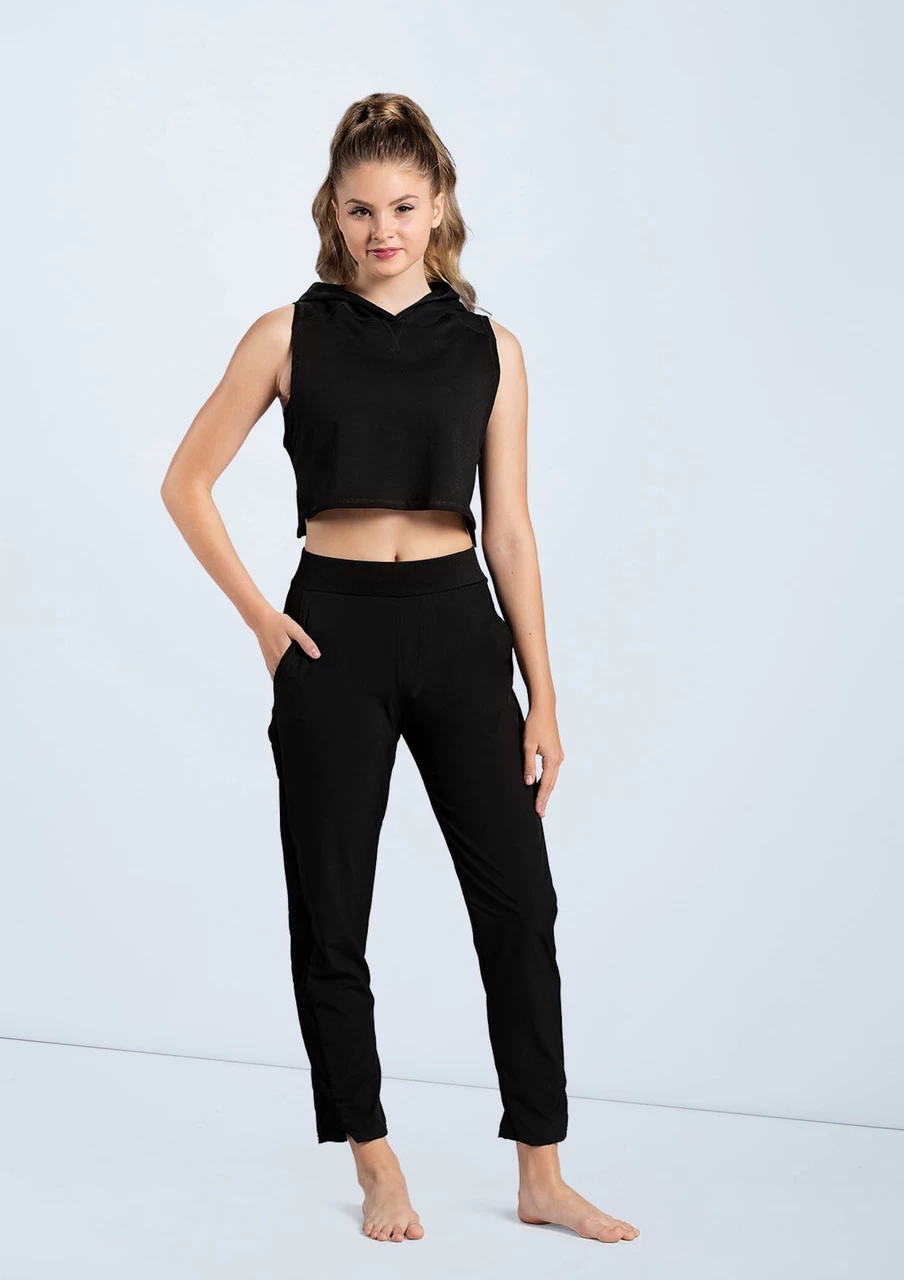 Weissman Hooded Sleeveless Crop Top 9 Weissman Hooded Sleeveless Crop Top - Image 7