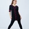 Weissman Oversized Baseball Jersey -Dance Clothing Store AH9224 blacklipstick MT6789 black 641 32122.1678890718