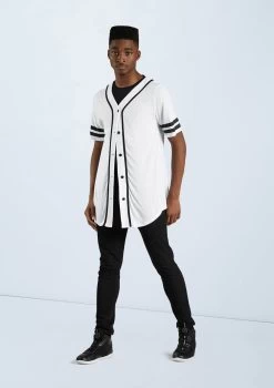 Weissman Oversized Baseball Jersey -Dance Clothing Store AH9224 white AH10781 black 4759 25575.1678890724