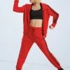 Weissman Stripe Sleeve Track Jacket -Dance Clothing Store AH9280 red AH9281 red 029 03637.1678890723