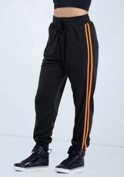 Weissman Side Stripe Track Pants -Dance Clothing Store AH9281 blackember 021 15029.1678890728