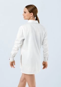 Weissman Solid Button Down Shirt -Dance Clothing Store AH9878 white 0101 58720.1678890736