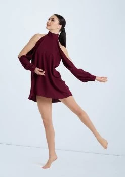 Weissman Open Sleeve Overdress 21 Weissman Open Sleeve Overdress -Dance Clothing Store D10759 blackcherry 107915 97035.1698840460