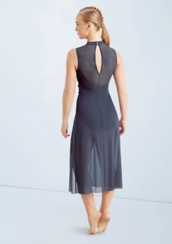 Weissman Midi Overdress With Laces -Dance Clothing Store D11004 slateblue 015 07687.1678890804