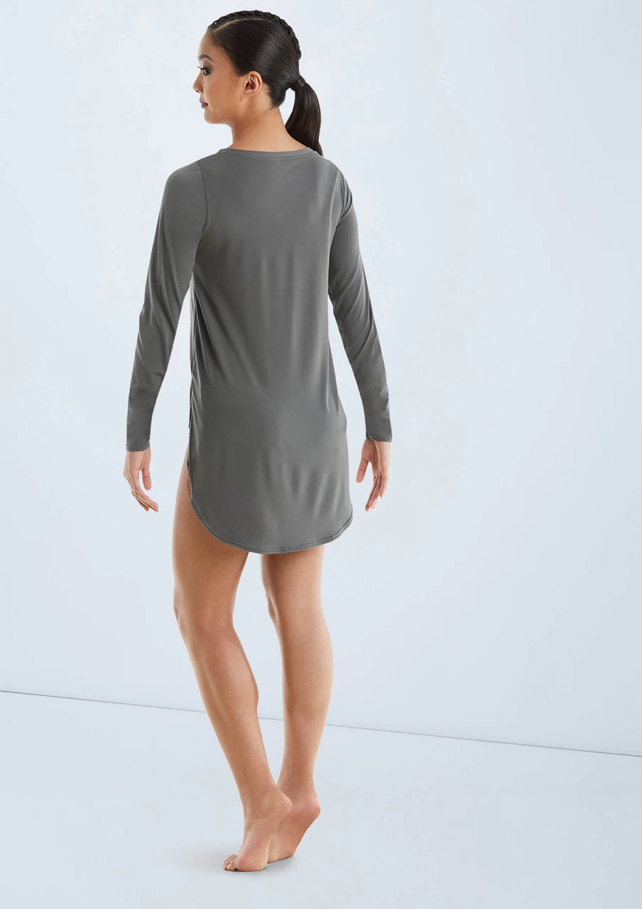 Weissman Long Sleeve Favorite Tee Dress 4 Weissman Long Sleeve Favorite Tee Dress - Image 2