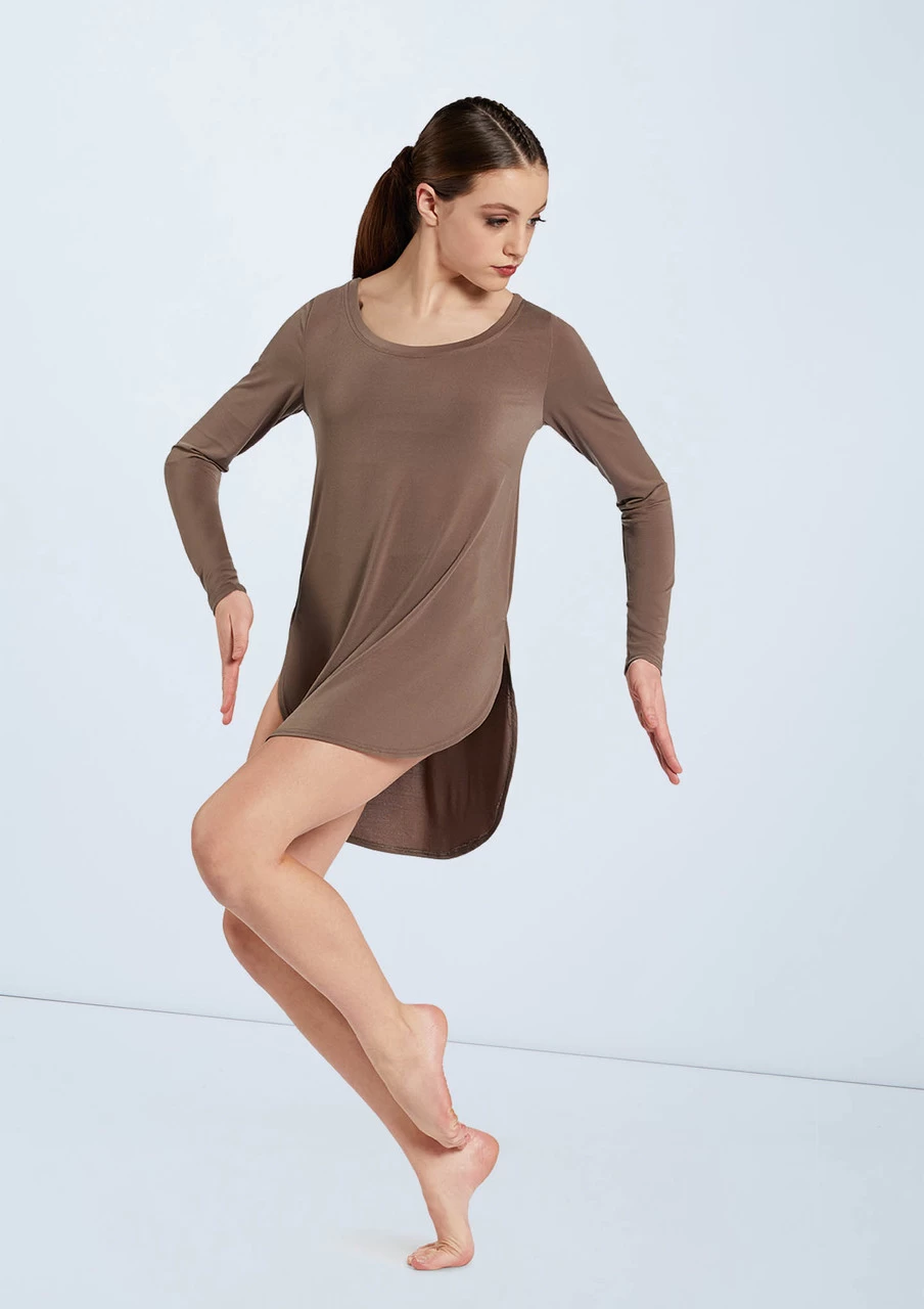 Weissman Long Sleeve Favorite Tee Dress 5 Weissman Long Sleeve Favorite Tee Dress - Image 3