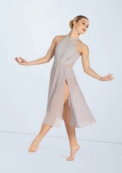 Weissman High Neck Halter Dress -Dance Clothing Store D11656 softgray 2946 18580.1678890832