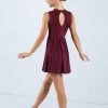 Weissman Keyhole Back Skater Dress 2 Weissman Keyhole Back Skater Dress -Dance Clothing Store D11782 blackcherry 1040 25384.1678890837