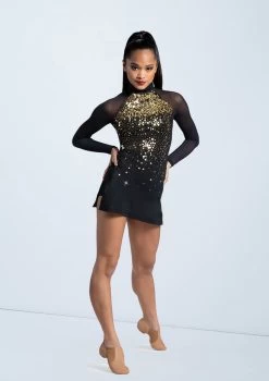 Weissman Sequin Shift Dress -Dance Clothing Store D12741 gold 494 64489.1698840476
