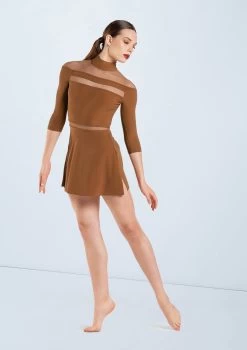 Weissman Matte Jersey Shift Dress -Dance Clothing Store D13032 camel 2189 70537.1698450322