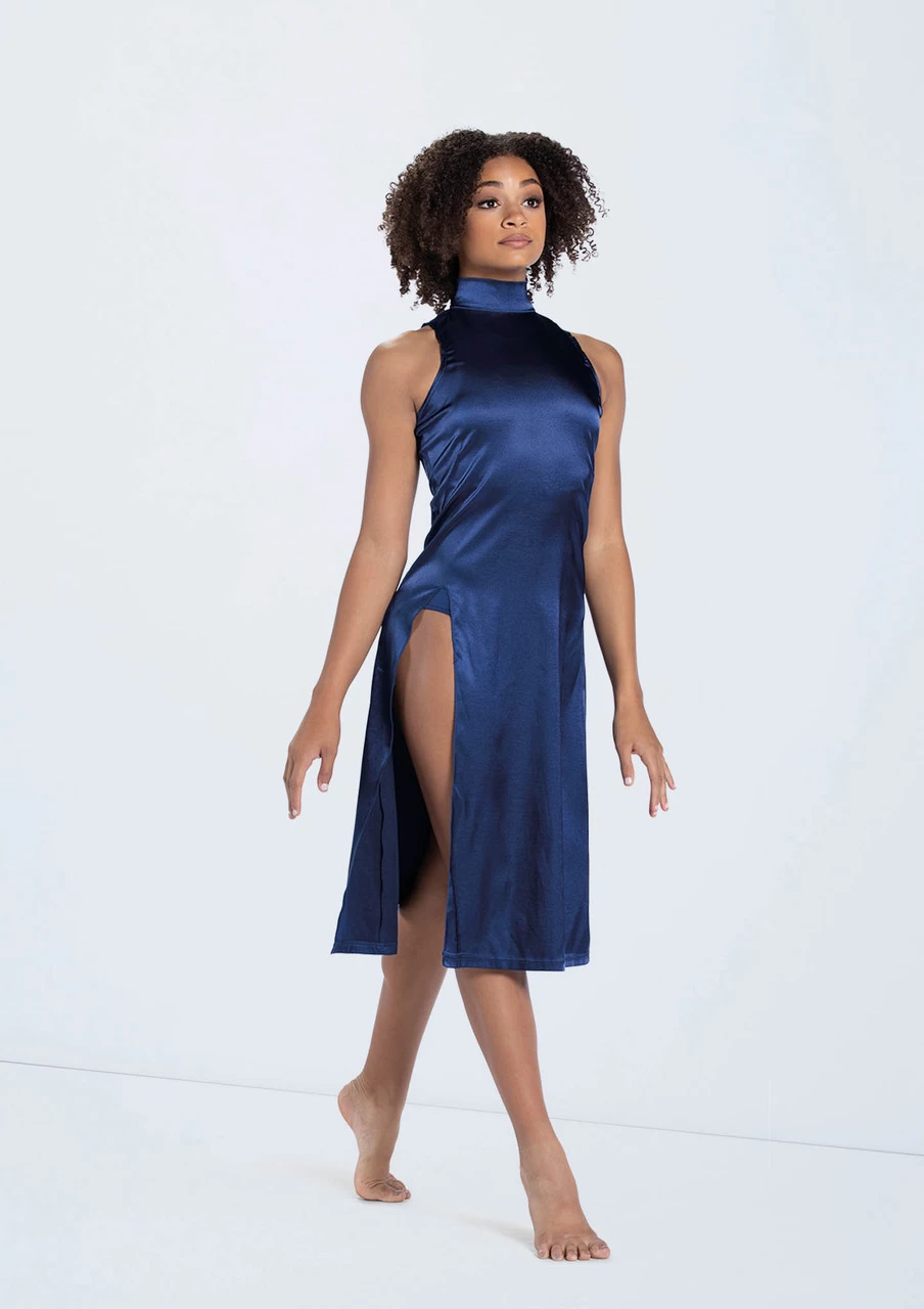 Weissman Charmeuse Mock Neck Dress 5 Weissman Charmeuse Mock Neck Dress - Image 3