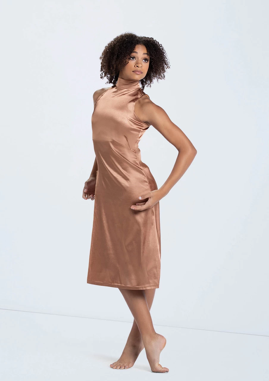 Weissman Charmeuse Mock Neck Dress 6 Weissman Charmeuse Mock Neck Dress - Image 4