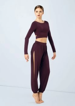 Weissman Knotted Back Crop Top 15 Weissman Knotted Back Crop Top -Dance Clothing Store MJ12211 raisin MJ12237 raisin 4624 16321.1678891014