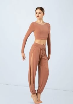 Weissman Knotted Back Crop Top 16 Weissman Knotted Back Crop Top -Dance Clothing Store MJ12211 warmsand MJ12237 warmsand2543 31727.1678891014