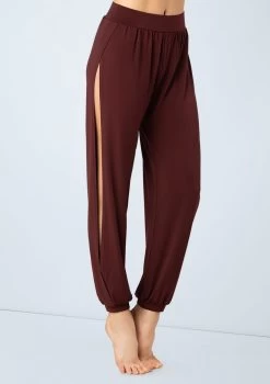 Weissman Spliced Jogger Pants 21 Weissman Spliced Jogger Pants -Dance Clothing Store MJ12237 raisin 4631 47252.1678891023