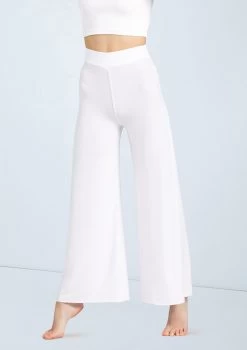 Weissman Wide Leg Matte Jersey Pants -Dance Clothing Store MJ12612 white 655 76567.1678891065