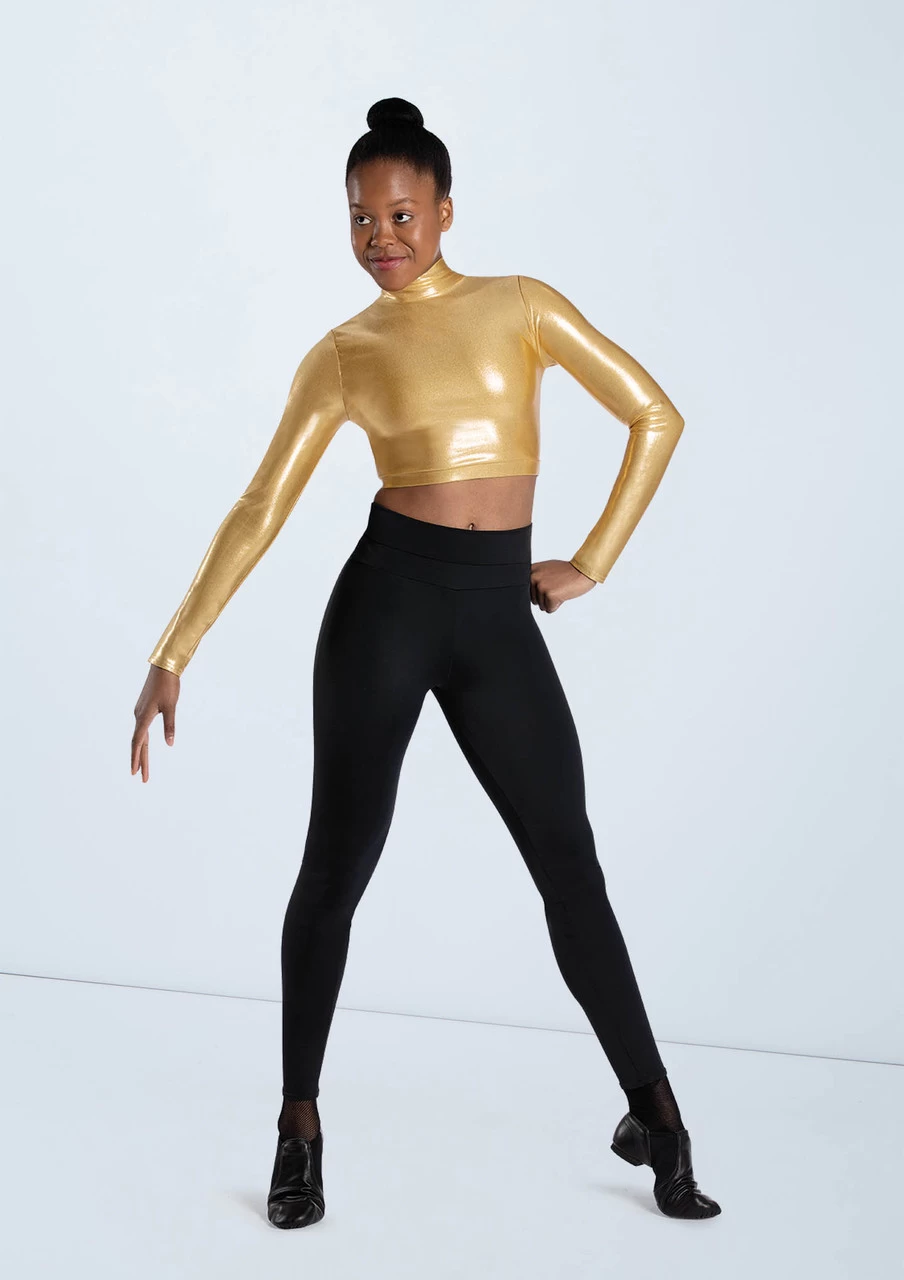 Weissman Premium Metallic Crop Top 3 Weissman Premium Metallic Crop Top