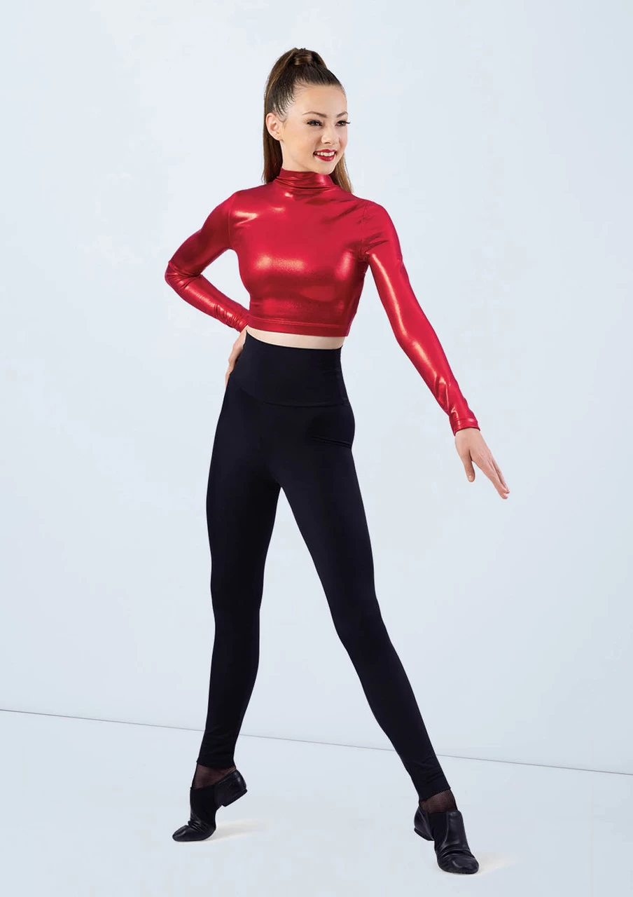 Weissman Premium Metallic Crop Top 4 Weissman Premium Metallic Crop Top - Image 2