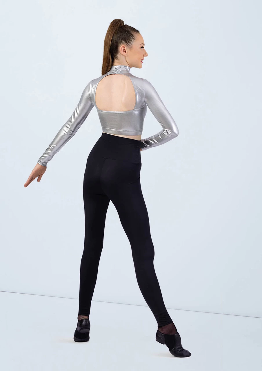 Weissman Premium Metallic Crop Top 5 Weissman Premium Metallic Crop Top - Image 3