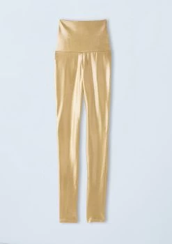 Weissman High Waist Metallic Leggings -Dance Clothing Store ML9062 Gold 1001 78123.1678891101
