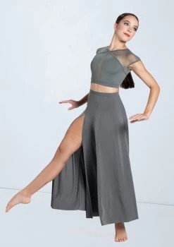 Weissman Illusion Mesh Crop Top