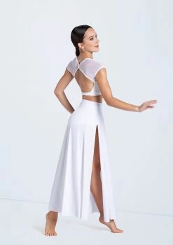 Weissman Matte Jersey Maxi Skirt 8 Weissman Matte Jersey Maxi Skirt -Dance Clothing Store MT10463 S13081 white 083 97493.1694572767