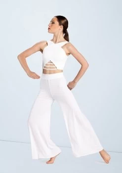 Weissman Lattice Front Crop Top 16 Weissman Lattice Front Crop Top -Dance Clothing Store MT10485 white MJ12612 white 663 29462.1678891129