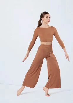 Weissman Wide Leg Matte Jersey Pants -Dance Clothing Store MT12224 warmsand MJ12612 warmsand 641 33938.1678891065