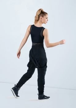 Weissman Mesh Detail Sleeveless Leotard -Dance Clothing Store MT12491 black AH10511 803 45769.1678891221