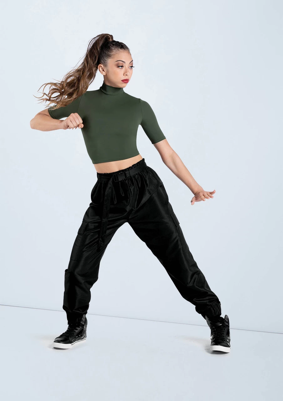 Weissman Half Sleeve Mock Neck Crop Top 6 Weissman Half Sleeve Mock Neck Crop Top - Image 4
