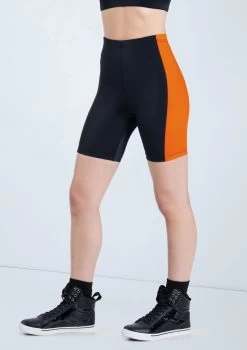 Weissman Bold Side Stripe Bike Shorts -Dance Clothing Store MT13149 ember 648 50844.1678891247
