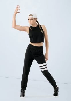 Weissman Sleeveless Crop Top -Dance Clothing Store PT7687 black AH9836 black 2394 78790.1698450570