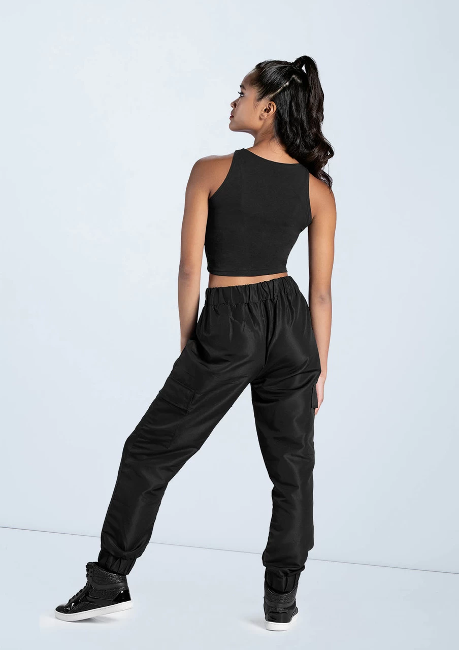 Weissman Cotton High Neck Crop Top 4 Weissman Cotton High Neck Crop Top - Image 2