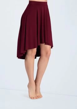 Weissman Matte Jersey Mid-Length Skirt 15 Weissman Matte Jersey Mid-Length Skirt -Dance Clothing Store S10467 blackcherry 0946 18277.1678891460