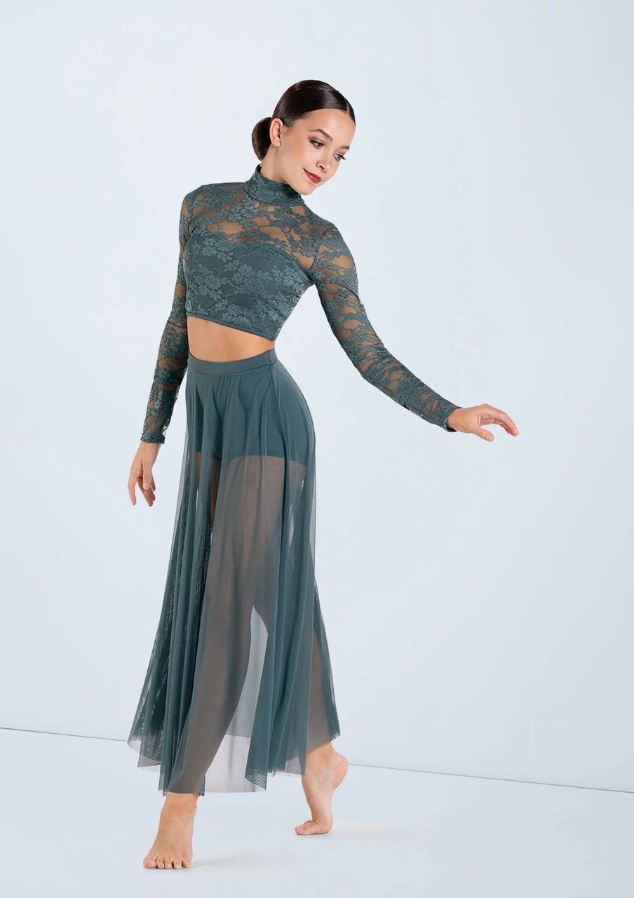 Weissman High Waist Mesh Maxi Skirt 3 Weissman High Waist Mesh Maxi Skirt