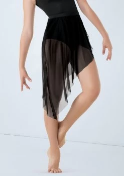 Weissman Asymmetrical Mesh Skirt 7 Weissman Asymmetrical Mesh Skirt -Dance Clothing Store S9714 black 1773 09820.1698840527