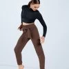 Weissman Lustre Long Sleeve Crop Top -Dance Clothing Store SH11072 black AH10783 chocolate 705 26222.1678891504
