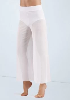 Weissman Mesh Culotte Pants 8 Weissman Mesh Culotte Pants -Dance Clothing Store SM11441 white 11086 92945.1678891641