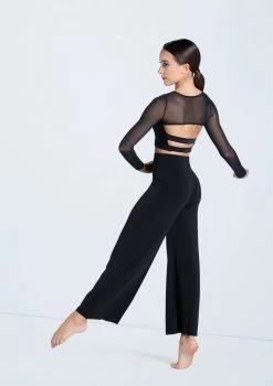 Weissman Wide Leg Matte Jersey Pants -Dance Clothing Store SM13070 black MJ12612 black 753 87020.1698450388