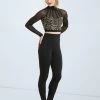 Weissman Cage Strap Sequin Crop Top -Dance Clothing Store SQ10732 gold MT7447 black 011 29477.1678891680